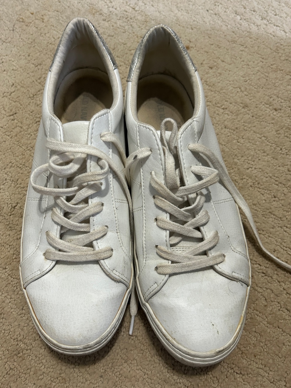 Old Navy White Low-Top Lace-Up Sneakers